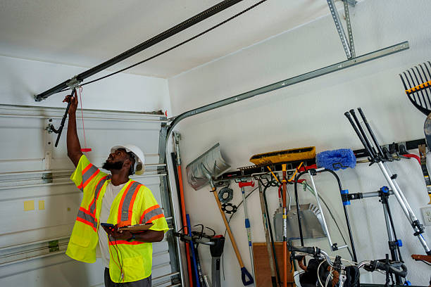 Professional Garage Door Installation technician working in Pinehurst, NC